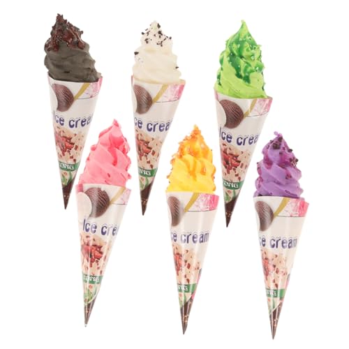 PartyKindom 6 Stück Teiliges Realistische Eiscreme Magnet Kühlschrankdeko Farbenfrohe EIS Nachbildung für Fotorequisiten und Vielseitige Tischdekoration PartyKindom 6 Stück Teiliges Realistische Eiscreme Magnet Kühlschrankdeko Farbenfrohe EIS Nachbildung für Fotorequisiten und Vielseitige Tischdekoration von PartyKindom