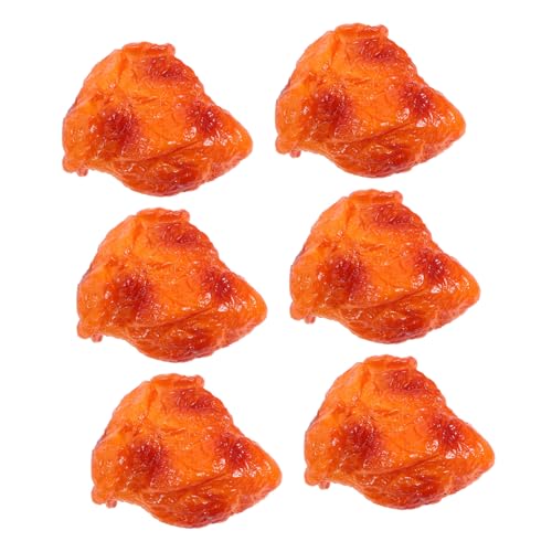 PartyKindom 6 Stück Teiliges Realistische Fake Food Chicken Stücke Langlebig und Robust für Erwachsene Täuschend Echte Geflügelimitate als Party Bag Filler und Küchendekoration von PartyKindom
