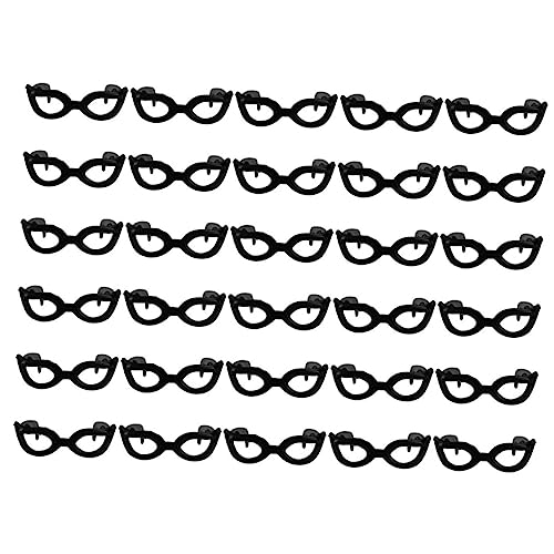 PartyKindom 60 Stück Puppenbrillen Teiliges Schwarze Kunststoffbrillen für Puppen Stylische DIY Puppenzubehör für Puppenhaus Langlebig Spaßig Perfektes PartyKindom 60 Stück Puppenbrillen Teiliges Schwarze Kunststoffbrillen für Puppen Stylische DIY Puppenzubehör für Puppenhaus Langlebig Spaßig Perfektes von PartyKindom