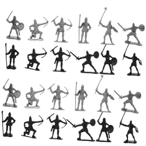 PartyKindom 60 Stück Teiliges Antike Soldaten Figuren aus Robustem Kunststoff Detailgetreue Mittelalterliche Ritter und Römische Authentische Nachbildung für Sammler PartyKindom 60 Stück Teiliges Antike Soldaten Figuren aus Robustem Kunststoff Detailgetreue Mittelalterliche Ritter und Römische Authentische Nachbildung für Sammler von PartyKindom