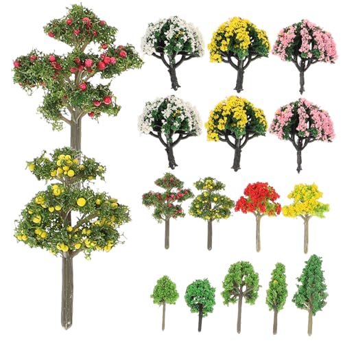PartyKindom 60 Stück Teiliges Miniatur Bäume Realistische Künstliche Landschaftsbäume für DIY Diorama Modellbau Garten Landschaft Sandtisch Dekoration von PartyKindom