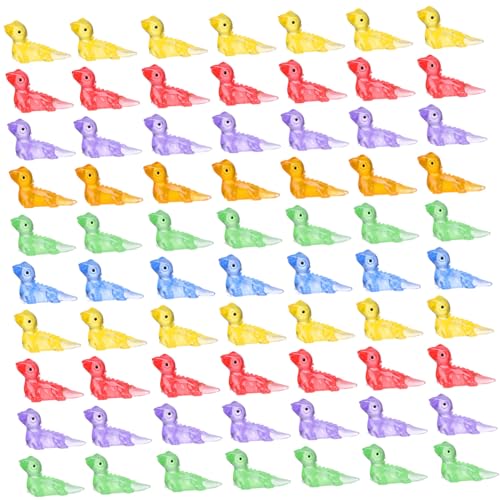 PartyKindom 60Stücke Mini Eidechsenfiguren aus Resin Leuchtende Reptilien Miniaturen für Garten Deko Tierfiguren für Terrarien und Kreative Displays von PartyKindom