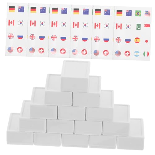 PartyKindom 65 Stück Teiliges Mahjong Spiel mit Weltflaggen Stickern Vereinfachte Regeln Edukatives Brettspiel für Erwachsene und Familien Kulturelle Entdeckung und Entspannte Spielrunden von PartyKindom