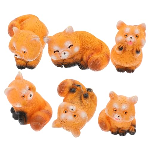 PartyKindom 6St tragen roter Panda stofftier Haustier Mini-Waschbärfiguren matschig Animal Figures wohnzimmerdeko Kaninchen zubehör tierisches Handwerk Puppenhaus Miniaturtiere Harz PartyKindom 6St tragen roter Panda stofftier Haustier Mini-Waschbärfiguren matschig Animal Figures wohnzimmerdeko Kaninchen zubehör tierisches Handwerk Puppenhaus Miniaturtiere Harz von PartyKindom