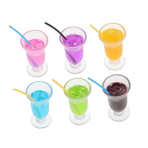 PartyKindom 6Stücke Cocktail Modelle Teiliges Resin Craft Decor für Puppenhaus und Dekoration für Mini PartyKindom 6Stücke Cocktail Modelle Teiliges Resin Craft Decor für Puppenhaus und Dekoration für Mini von PartyKindom