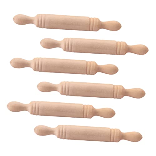 PartyKindom 6Stücke Küchengeschirr Teiliges Mini Holz Rollgerät für Zubehör für Puppenhaus und Miniaturküche Sicheres für Kreative Aktivitäten PartyKindom 6Stücke Küchengeschirr Teiliges Mini Holz Rollgerät für Zubehör für Puppenhaus und Miniaturküche Sicheres für Kreative Aktivitäten von PartyKindom