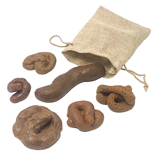 PartyKindom 6Stücke Realistische Fake Poop Spielzeuge Lustige Streichrequisiten für Halloween Aprilscherze Witzartikel für Partys und Spaß mit Freunden von PartyKindom