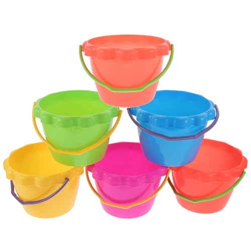 PartyKindom 6Stücke Teiliges Bunter Sandspielzeuge Robuste Strandeimer für Sommerstrandspiele und Sandkastenaktivitäten Leicht zu Reinigen und Wiederverwendbar PartyKindom 6Stücke Teiliges Bunter Sandspielzeuge Robuste Strandeimer für Sommerstrandspiele und Sandkastenaktivitäten Leicht zu Reinigen und Wiederverwendbar von PartyKindom