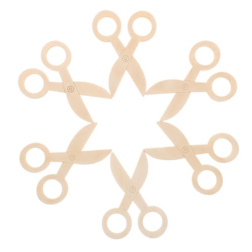 PartyKindom 6Stücke Teiliges Holzscherenspielzeug Rollenspiel Werkzeuge für Hand Augen Koordination Sicheres Lernspielzeug Kreativität und Kognitiven Entwicklung von PartyKindom