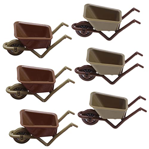 PartyKindom 6Stücke Teiliges Schubkarren Realistische Gartenaccessoires für Mikrogärten und Puppenhäuser Kreatives für Mini Landschaften PartyKindom 6Stücke Teiliges Schubkarren Realistische Gartenaccessoires für Mikrogärten und Puppenhäuser Kreatives für Mini Landschaften von PartyKindom
