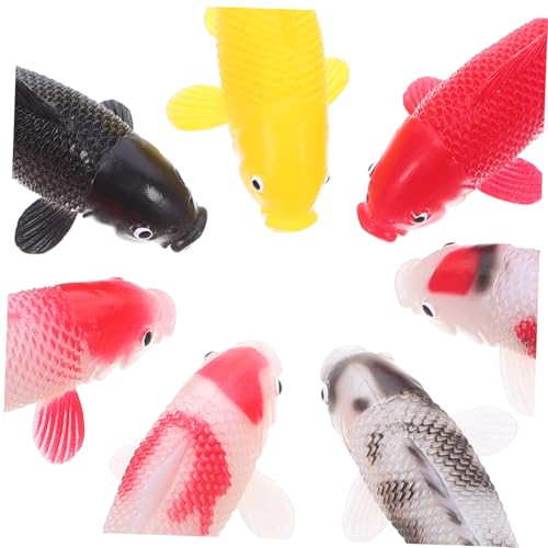 PartyKindom 7stücke Künstliche Goldfische Aus Kunststoff Koi-Fisch-Figur Schwimmende Fische Für Aquarien Zierfische Für Teich Und Vogelbad PartyKindom 7stücke Künstliche Goldfische Aus Kunststoff Koi-Fisch-Figur Schwimmende Fische Für Aquarien Zierfische Für Teich Und Vogelbad von PartyKindom
