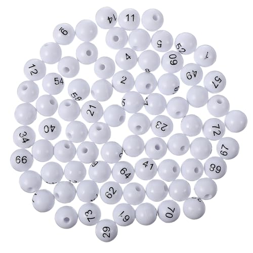 PartyKindom 75 Stück Teiliges Nummerierter Kunststoff Lotteriebälle Weiß mit Zahlen für Raffle Spiele Party Zubehör und Lotterieautomaten Zubehör für Gewinnspiele und Aktivitäten PartyKindom 75 Stück Teiliges Nummerierter Kunststoff Lotteriebälle Weiß mit Zahlen für Raffle Spiele Party Zubehör und Lotterieautomaten Zubehör für Gewinnspiele und Aktivitäten von PartyKindom