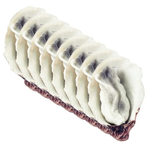 PartyKindom 8 Stck Teiliges Künstliche Austern Modelle aus Langlebigem PVC Realistische Simulation Lebensnahe Tischdeko Food Prop für Fotografie Bastelprojekte Schaufenster und Puppenhaus von PartyKindom
