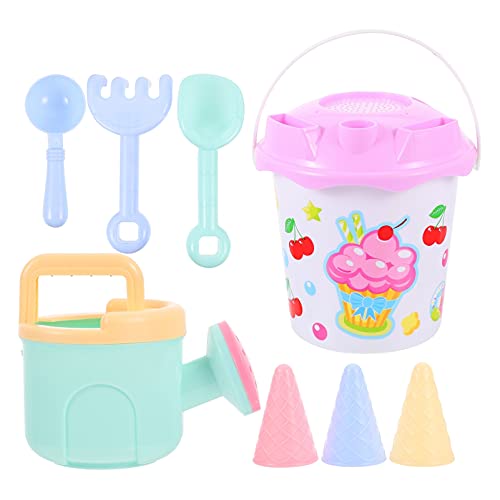 PartyKindom 8 Stück Mini Sandspielzeug Set für Teiliges Kreatives Strandbucket mit Schaufel für Sandkasten und Strand Fördert die Hand Augen Koordination für Sommerabenteuer von PartyKindom