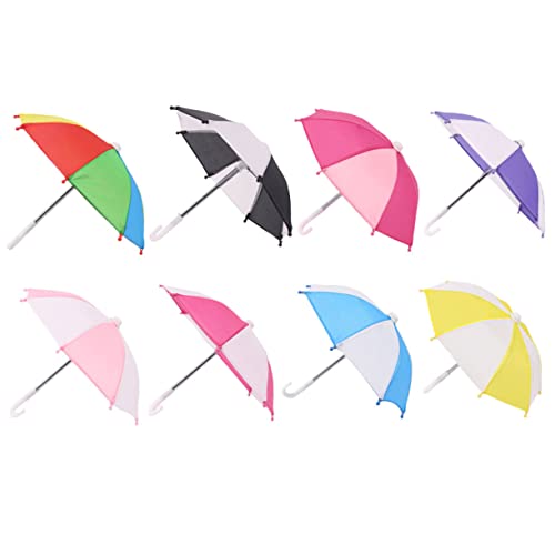 PartyKindom 8 Stück Kleiner Puppen Regenschirme Zierliche Tischdekoration für Minihäuser Puppenschirme aus Kunststoff Realistisches Design für Kinderzimmer und Puppenhäuser PartyKindom 8 Stück Kleiner Puppen Regenschirme Zierliche Tischdekoration für Minihäuser Puppenschirme aus Kunststoff Realistisches Design für Kinderzimmer und Puppenhäuser von PartyKindom