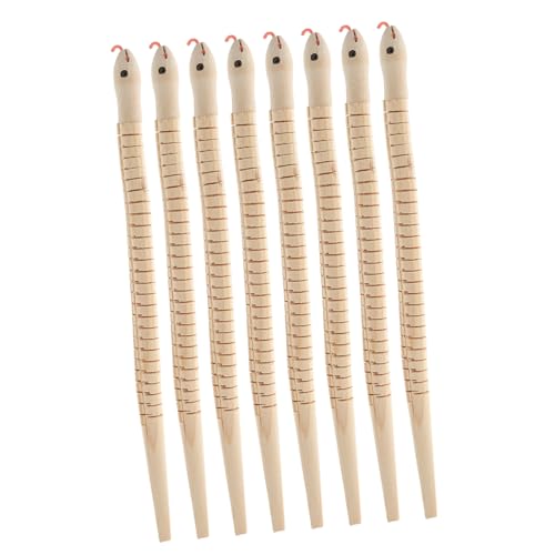 PartyKindom 8 Stück Simuliertes Schlangenspielzeug aus Holz Kleinkindspielzeug Streich kinderspielzeug Schlangenspielzeug aus Holz zum Wackeln hölzerne wackelige Schlange Zufällige Farbe von PartyKindom
