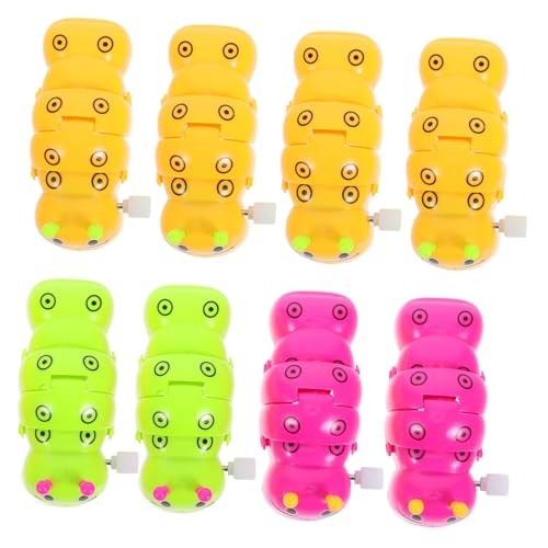 PartyKindom 8 Stück Teiliges Bunte Aufziehraupen Mechanisches Lernspielzeug für Fördert Koordination Kindgerechtes Design für Kleine Zufällige Farbe Zufällige Farbe von PartyKindom