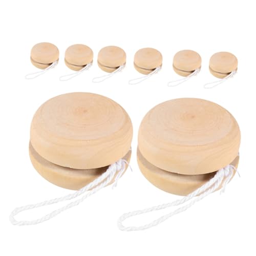 PartyKindom 8 Stück Teiliges DIY Holz yo yo Ball Blanko zum Bemalen Kindersicher Langlebig Tragbar Kreative Malspielzeuge für Wohn Partydekoration von PartyKindom