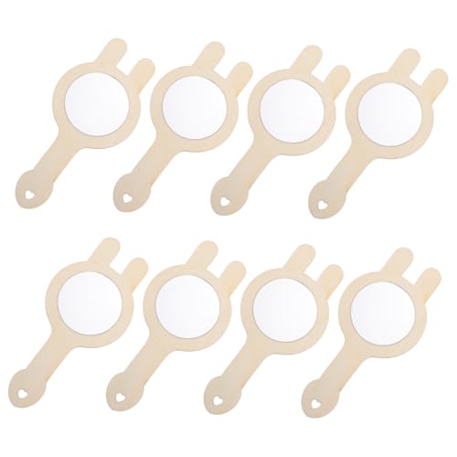 PartyKindom 8 Stück Teiliges DIY Holzspiegel Unbemalte Handspiegel aus Holz Bastelspielzeug zum Bemalen Kreatives Accessoire für Kindergeburtstage und Handwerksprojekte PartyKindom 8 Stück Teiliges DIY Holzspiegel Unbemalte Handspiegel aus Holz Bastelspielzeug zum Bemalen Kreatives Accessoire für Kindergeburtstage und Handwerksprojekte von PartyKindom