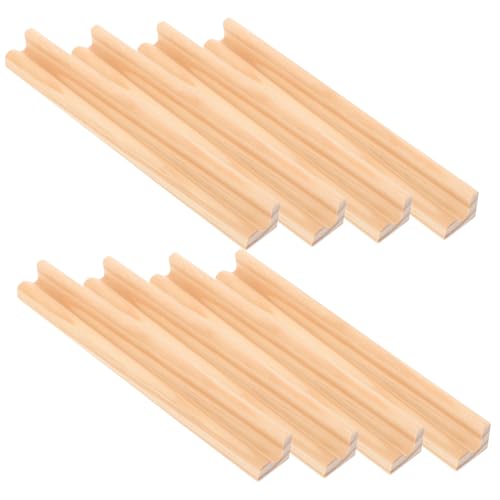 PartyKindom 8 Stück Teiliges Holz Domino Halter Multifunktionale DIY Holz Buchstaben Basis Stabiler Desktop Domino Organizer Zubehör für Familienspiele von PartyKindom
