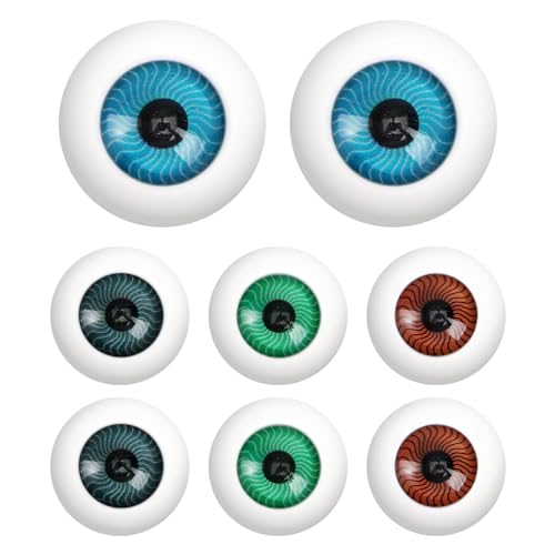 PartyKindom 8-teilige Hohle Augapfelmaske, Verschiedene Augäpfel aus Kunststoff, Halloween-Horror-Requisiten, Kostüm für Halloween-Cosplay-partydekorationen, Gruselige Requisiten von PartyKindom