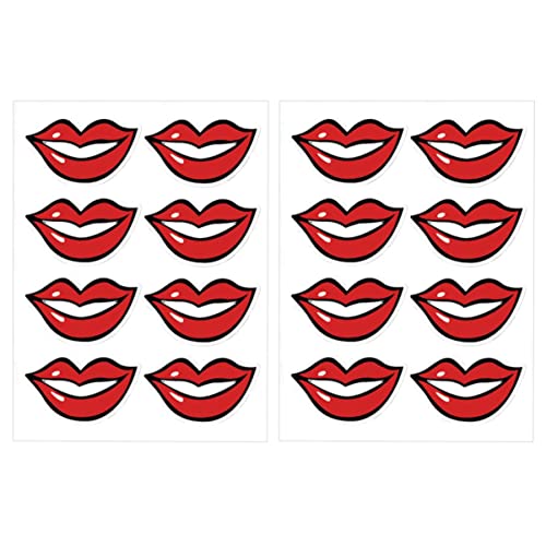 PartyKindom 80 Stück Lippenaufkleber für Masken Selbstklebende Smile Decals für Servicebranche zur Maskendekoration Langlebig und Abnehmbar Lebendige Lippenmuster PartyKindom 80 Stück Lippenaufkleber für Masken Selbstklebende Smile Decals für Servicebranche zur Maskendekoration Langlebig und Abnehmbar Lebendige Lippenmuster von PartyKindom