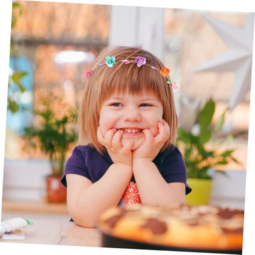 PartyKindom 9 Stück LED Blumenkranz Stirnband Leuchtende Blumenkronen Haarschmuck für Damen Mädchen Party Halloween Hochzeit Festtags accessoire von PartyKindom