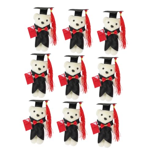 PartyKindom 9 Stück Teiliges Abschlussbär Plüschspielzeug Kleine Kuschelige Cartoon Bärenpuppe für Abschlussfeiern Weiches Abschlussgeschenk Dekoratives Stofftier für Absolventen von PartyKindom