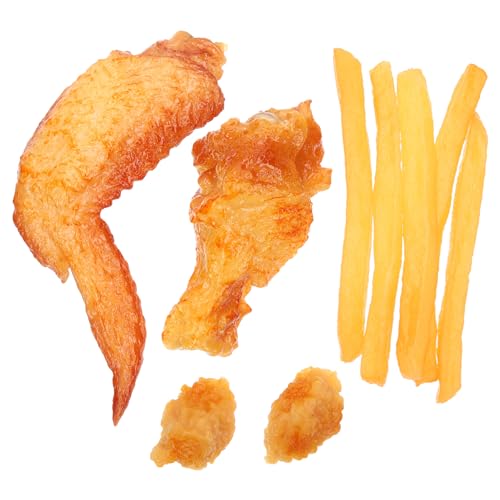 PartyKindom 9Stücke Künstliches Essen Spielzeug Gefälschtes Gekochtes Hähnchen Pommes Frites Realistische Lebensmittelprobe für Kinder Spiel und Dekorationszwecke PartyKindom 9Stücke Künstliches Essen Spielzeug Gefälschtes Gekochtes Hähnchen Pommes Frites Realistische Lebensmittelprobe für Kinder Spiel und Dekorationszwecke von PartyKindom