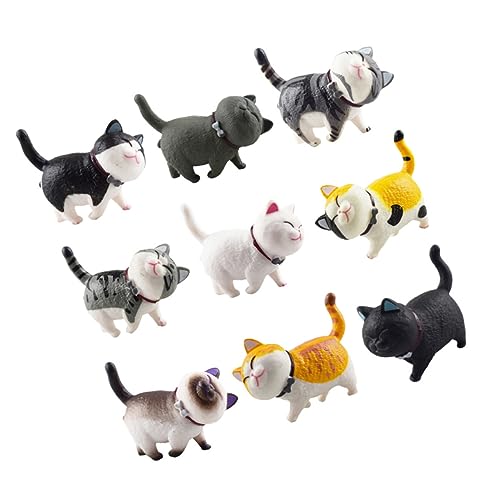 PartyKindom 9 Stück Teiliges Mini Katzenfiguren Realistische Dekoration für Katzenliebhaber Fotorequisiten und Heimdekoration Hochwertigem PartyKindom 9 Stück Teiliges Mini Katzenfiguren Realistische Dekoration für Katzenliebhaber Fotorequisiten und Heimdekoration Hochwertigem von PartyKindom