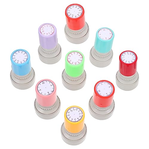 PartyKindom 9 Stück Teiliges Uhrenstempel Selbstfärbende Stempel zum Lernen für Schüler für Lehrer und Kreative Projekte Zufällige Farbe PartyKindom 9 Stück Teiliges Uhrenstempel Selbstfärbende Stempel zum Lernen für Schüler für Lehrer und Kreative Projekte Zufällige Farbe von PartyKindom
