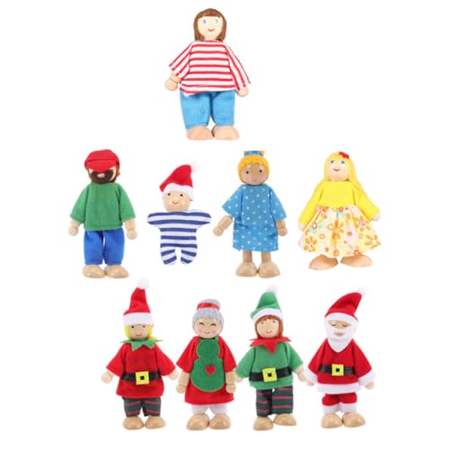 PartyKindom 9 Stück Teiliges Weihnachts Handpuppen Familienfiguren aus Holz Flexible Handpuppen für Kreatives Rollenspiel Puppentheater Geeignet für Gemeinsames PartyKindom 9 Stück Teiliges Weihnachts Handpuppen Familienfiguren aus Holz Flexible Handpuppen für Kreatives Rollenspiel Puppentheater Geeignet für Gemeinsames von PartyKindom
