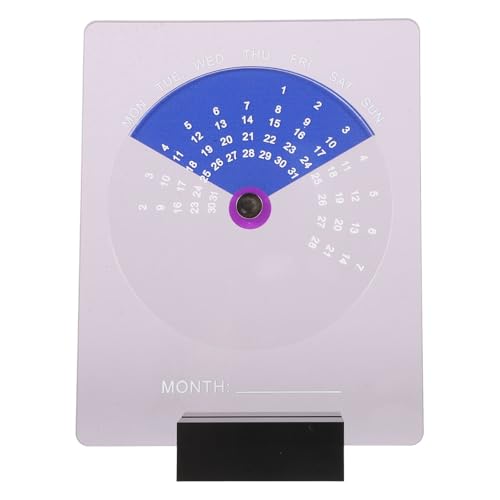 PartyKindom Acryl Rotierender Kalender Minimalistischer Schreibtischkalender Für Büro Und Zuhause Elegante Tischdekoration Praktisches Datumssystem Langlebig Und Pflegeleicht von PartyKindom