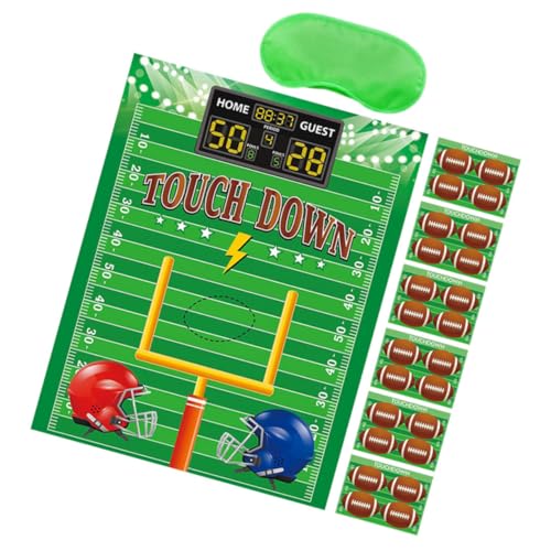 PartyKindom American Football Party Dekoration Set mit Spielposter Thematischen Aufklebern Augenmaske und Klebepunkten Interaktives Rugby Spiel für Indoor und Outdoor Geeignet Fußball Motto PartyKindom American Football Party Dekoration Set mit Spielposter Thematischen Aufklebern Augenmaske und Klebepunkten Interaktives Rugby Spiel für Indoor und Outdoor Geeignet Fußball Motto von PartyKindom