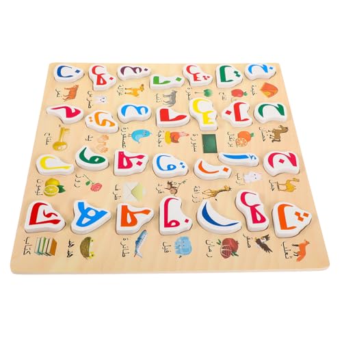 PartyKindom Arabisches Alphabet Puzzle Holzspielzeug für Kleinkinder Pädagogisches Matching zur Frühen der Arabischen Sprache Lernspielzeug für Jungen und Mädchen von PartyKindom