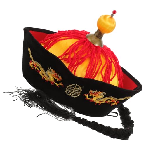 PartyKindom Asian Royal Qing Style Cosplay Hut Mit Für Kostümpartys Traditioneller Chinesischer Kopfputz Leicht Und Tragbar Für Festivals Und Fotoshootings von PartyKindom