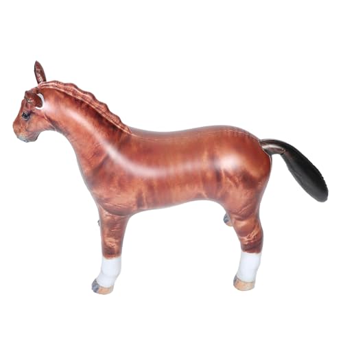 PartyKindom Aufblasbares Tiermodell Realistisches Pferd Für Kindergeburtstag Vielseitige Deko Für Jungle Animal Party Interaktive Spielfigur Für Drinnen Und Draußen Als Fotorequisit von PartyKindom