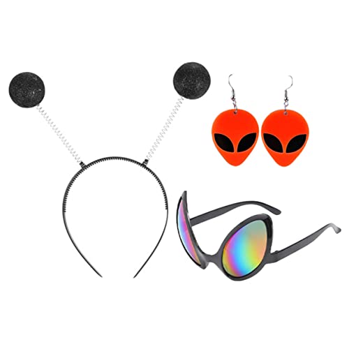 PartyKindom Außerirdische Partybrillen und Haarband Leicht Langlebig Vielseitig für Kostümpartys Fotorequisiten Cosplay Geeignet für Halloween Weihnachten Karneval und Erwachsene PartyKindom Außerirdische Partybrillen und Haarband Leicht Langlebig Vielseitig für Kostümpartys Fotorequisiten Cosplay Geeignet für Halloween Weihnachten Karneval und Erwachsene von PartyKindom