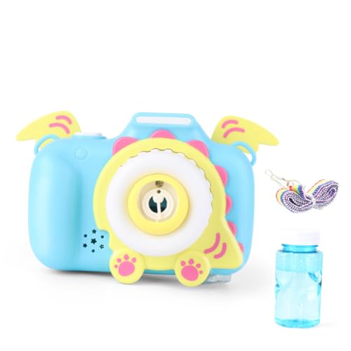 PartyKindom Automatische Seifenblasenmaschine Dinosaurier Kamera mit Licht Musik Batteriefrei Bubble Water Cartoon für Outdoor Spaß und Einfache Bedienung Blau PartyKindom Automatische Seifenblasenmaschine Dinosaurier Kamera mit Licht Musik Batteriefrei Bubble Water Cartoon für Outdoor Spaß und Einfache Bedienung Blau von PartyKindom
