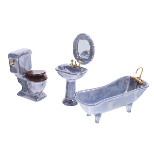 PartyKindom Badezimmerfiguren Toilettenmodell Mini Badewanne Mini Puppenhauszubehör Puppenhaus Miniaturtoilette Badezimmer Spielset Puppenhaus Waschmaschinendekoration PartyKindom Badezimmerfiguren Toilettenmodell Mini Badewanne Mini Puppenhauszubehör Puppenhaus Miniaturtoilette Badezimmer Spielset Puppenhaus Waschmaschinendekoration von PartyKindom