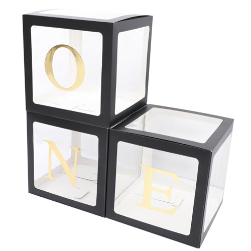 PartyKindom Balloon Letter für Geburtstag Party Deko Transparent Geschenkbox mit Schwarzen Boxen Einfache Montage für Mädchen Jungen Feier PartyKindom Balloon Letter für Geburtstag Party Deko Transparent Geschenkbox mit Schwarzen Boxen Einfache Montage für Mädchen Jungen Feier von PartyKindom
