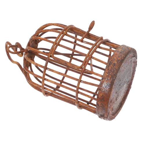 PartyKindom Baue Einen Rostigen Vogelkäfig Puppe Zubehör Mini-vogelkäfig-Ornament Miniatur-vogelkäfig-Modell Antiquität Kleiner Vogelkäfig Winziger Hausvogelkäfig Für Käfige Eisen von PartyKindom
