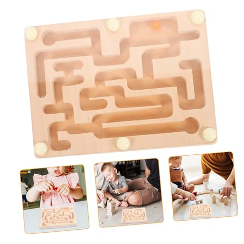 PartyKindom Bead Balance Game Holzspielzeug für Kleinkinder Lernspielzeug Maze Board Konzentration und Balancefähigkeiten Naturbelassen PartyKindom Bead Balance Game Holzspielzeug für Kleinkinder Lernspielzeug Maze Board Konzentration und Balancefähigkeiten Naturbelassen von PartyKindom