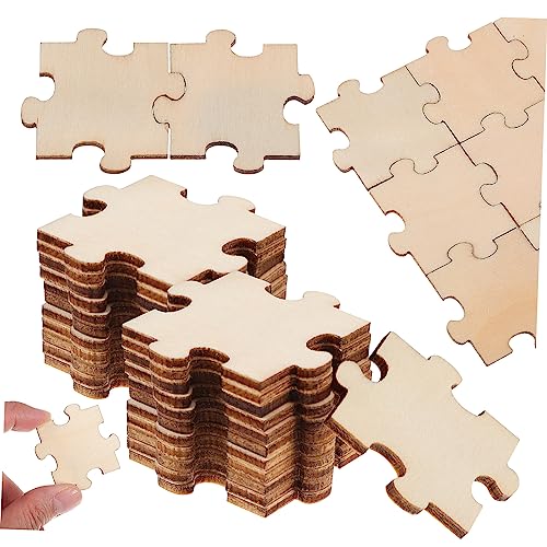 PartyKindom Blöcke Blank Puzzles Blank Puzzle DIY Blank Puzzle Holz von PartyKindom