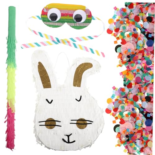 PartyKindom Buntes Pinata für Kindergeburtstag und Fest Bestehend aus Pinata Stick Augenmaske und Zubehör Leichte Papiermaterialien Sichere Partyspiel Ausstattung für Jungen und Mädchen PartyKindom Buntes Pinata für Kindergeburtstag und Fest Bestehend aus Pinata Stick Augenmaske und Zubehör Leichte Papiermaterialien Sichere Partyspiel Ausstattung für Jungen und Mädchen von PartyKindom