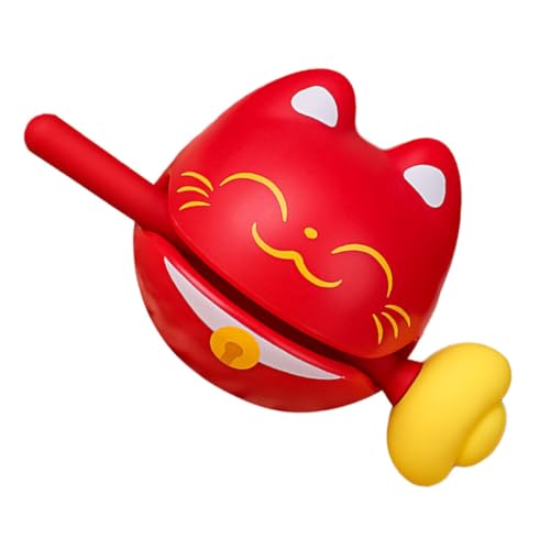 PartyKindom Cartoon Katze Holzfisch Percussion Instrument Abs Robust Rhythmusspielzeug für Büro Schreibtisch Stressabbau Konzentration von PartyKindom