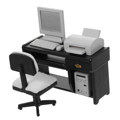 PartyKindom Computermodell Tastatur und Drucker Mini Puppenhaus Möbel Dekoratives Miniatur Bürospielzeug für Kreatives PartyKindom Computermodell Tastatur und Drucker Mini Puppenhaus Möbel Dekoratives Miniatur Bürospielzeug für Kreatives von PartyKindom