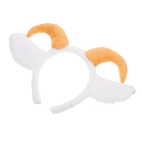 PartyKindom Croissant-Haarschmuck Schafhörner Cosplay Tierohren Haarband Halloween Ziege Weihnachtskopfschmuck RAM kuscheltier Tierstirnbänder für Damen Tierhaarreifen Schaf Ohren Plüsch Weiß PartyKindom Croissant-Haarschmuck Schafhörner Cosplay Tierohren Haarband Halloween Ziege Weihnachtskopfschmuck RAM kuscheltier Tierstirnbänder für Damen Tierhaarreifen Schaf Ohren Plüsch Weiß von PartyKindom