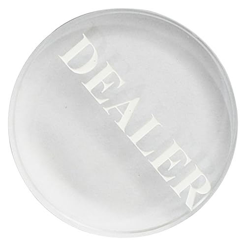 PartyKindom Crystal Poker Dealer Button Transparente Taste für Poker Spiele Langlebig und Elegant für Nächte Camping und Wanderungen Professionelles Pokerzubehör von PartyKindom