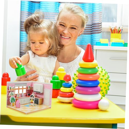 PartyKindom DIY Miniatur Küchenmodell Bausatz Unfertig Kleine Küche Puzzle Set Bastelset für Erwachsene Dekoratives Modell für Schreibtisch und Regal von PartyKindom